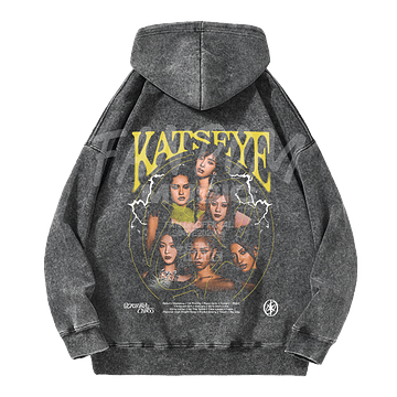 Katseye · Faces Hoodie Acid Wash