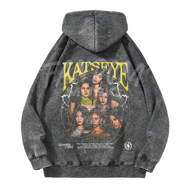 Katseye · Faces Hoodie Acid Wash 2