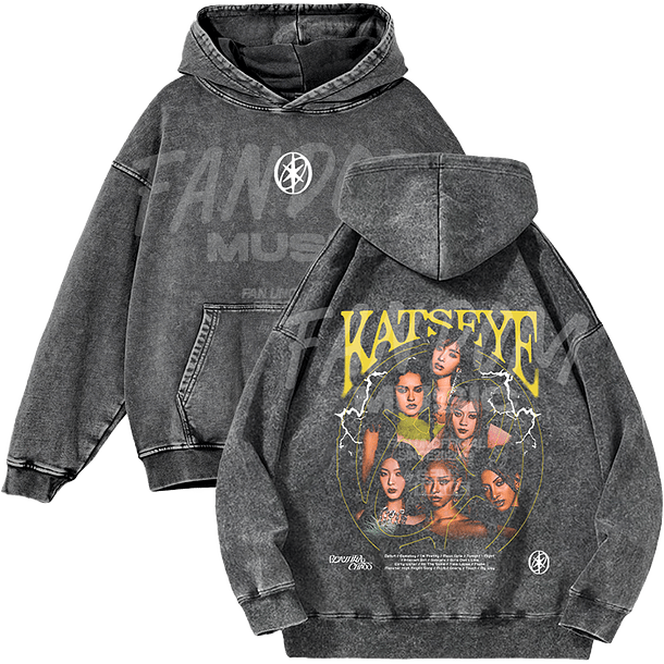 Katseye · Faces Hoodie Acid Wash 1