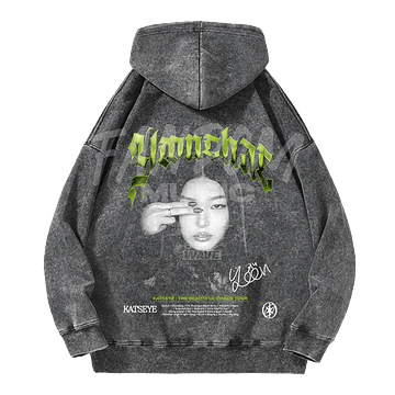 Katseye · Yoonchae Hoodie Acid Wash