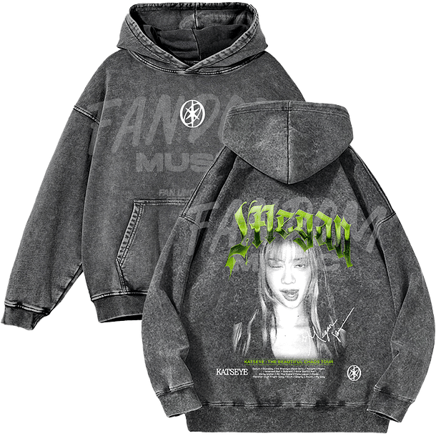 Katseye · Megan Hoodie Acid Wash 1