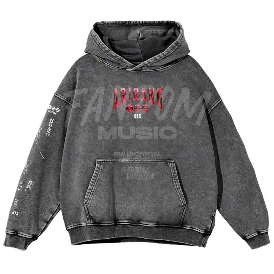 BTS · Arirang Hoodie Acid Wash 3