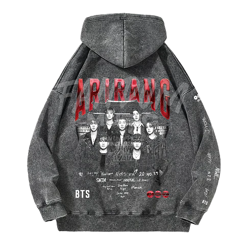BTS · Arirang Hoodie Acid Wash