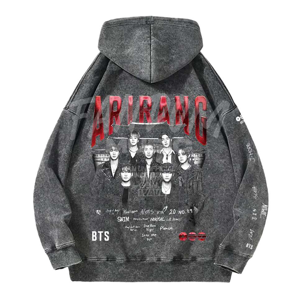 BTS · Arirang Hoodie Acid Wash 2