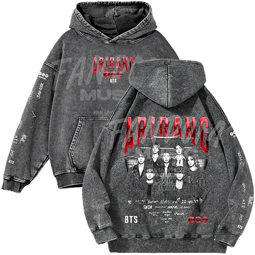 BTS · Arirang Hoodie Acid Wash