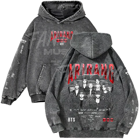 BTS · Arirang Hoodie Acid Wash