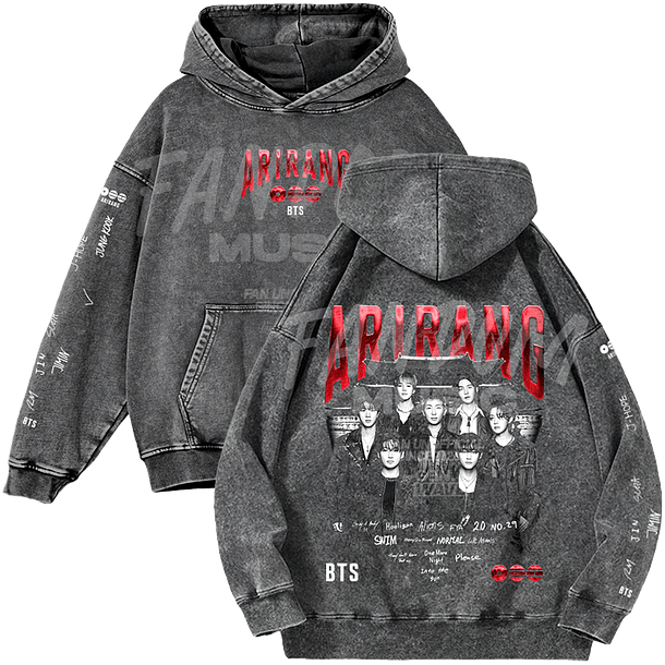 BTS · Arirang Hoodie Acid Wash 1