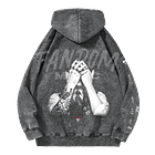 BTS · Jungkook Black Hoodie Acid Wash 2