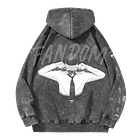 BTS · Jin Black Hoodie Acid Wash 2