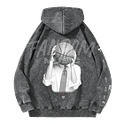 BTS · Suga Black Hoodie Acid Wash 2