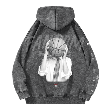 BTS · Suga Black Hoodie Acid Wash