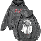 BTS · Suga Black Hoodie Acid Wash 1