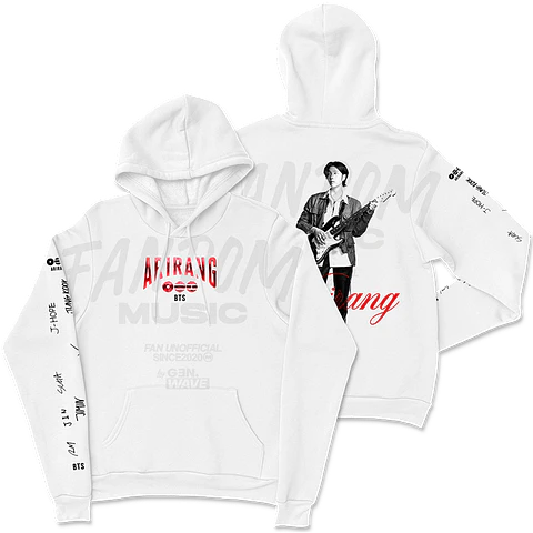 BTS · Suga White Hoodie