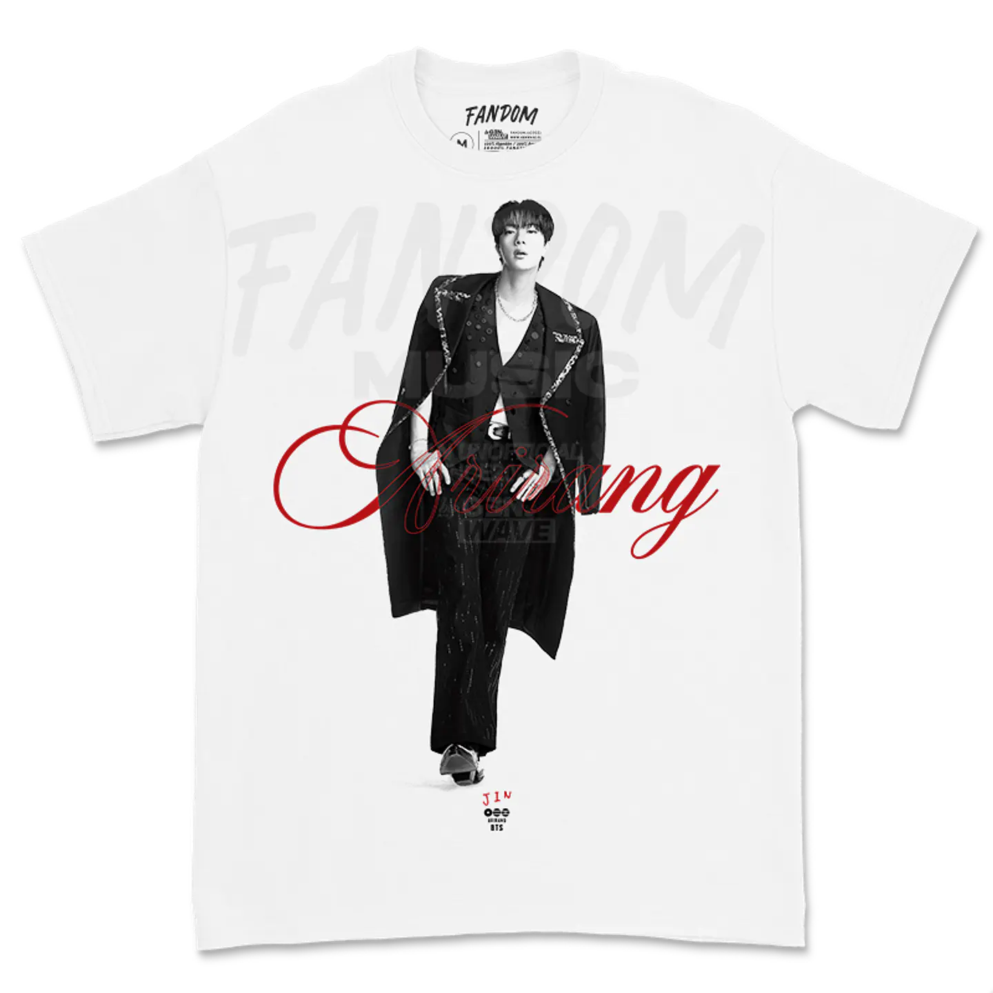 BTS · Jin White Polera 1