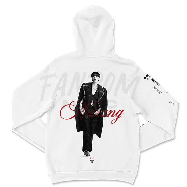 BTS · Jin White Hoodie 2