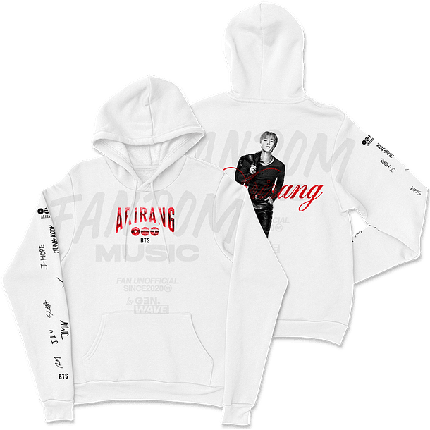 BTS · Jimin White Hoodie 1