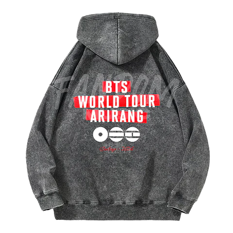 BTS · World Tour Hoodie Acid Wash