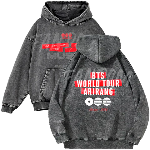 BTS · World Tour Hoodie Acid Wash