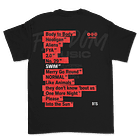 BTS · Tracklist Polera 4