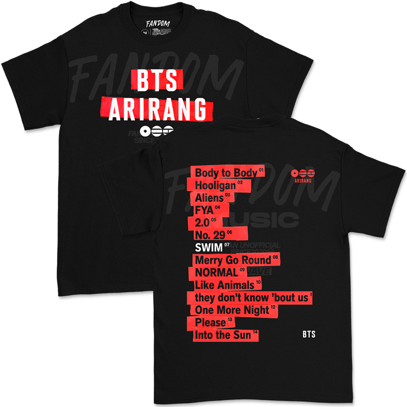 BTS · Tracklist Polera
