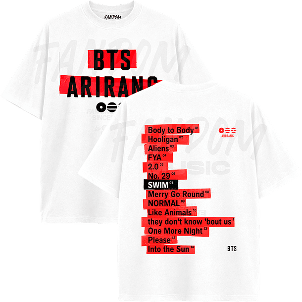 BTS ·  Tracklist OVERSIZE 1