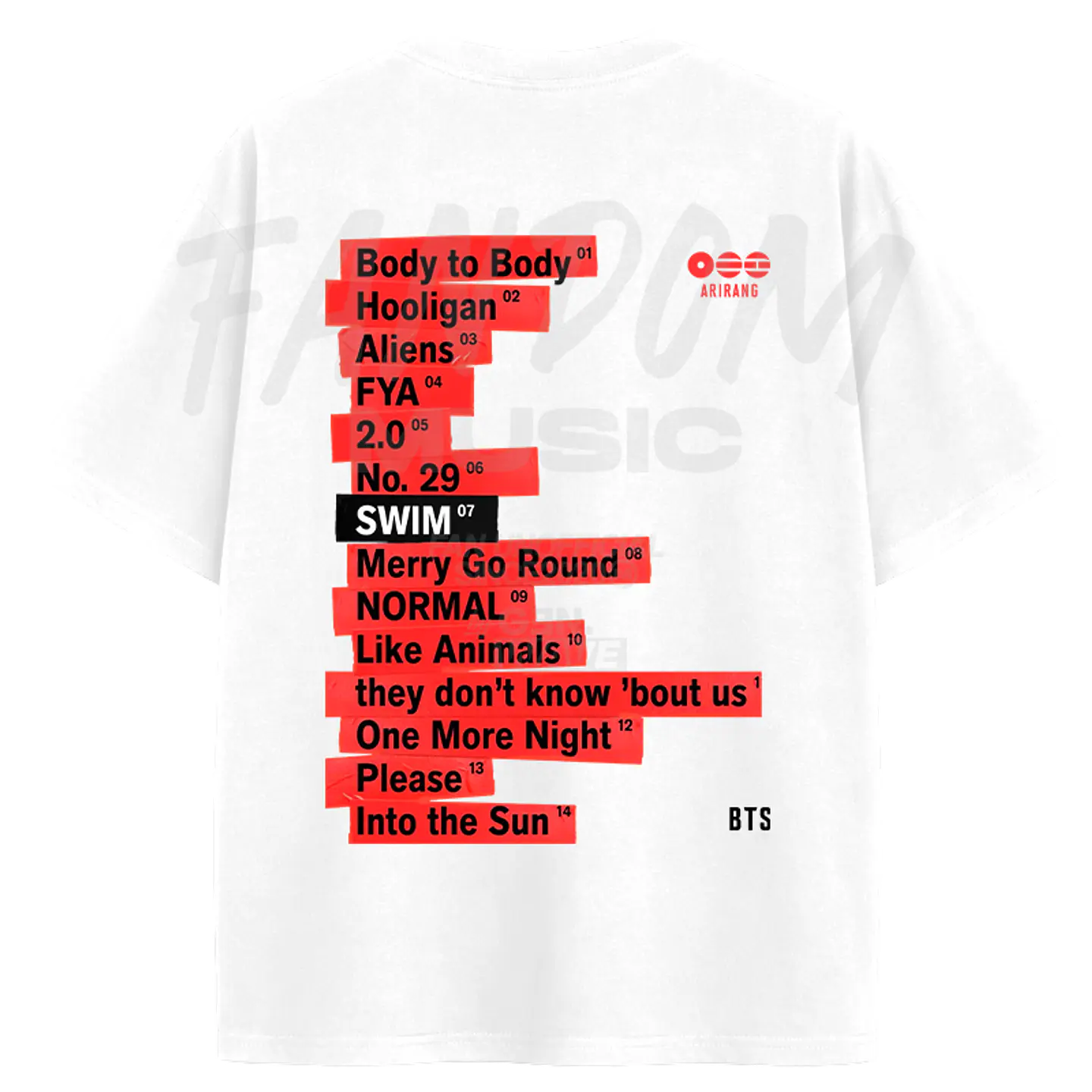 BTS ·  Tracklist OVERSIZE 4