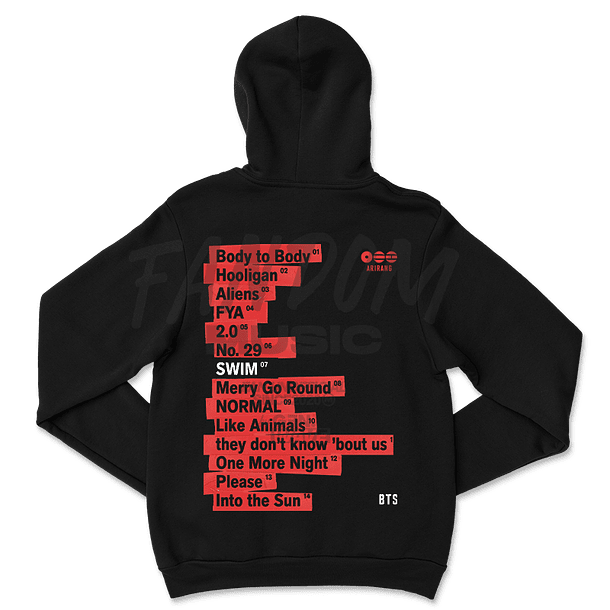 BTS · Tracklist Hoodie 4