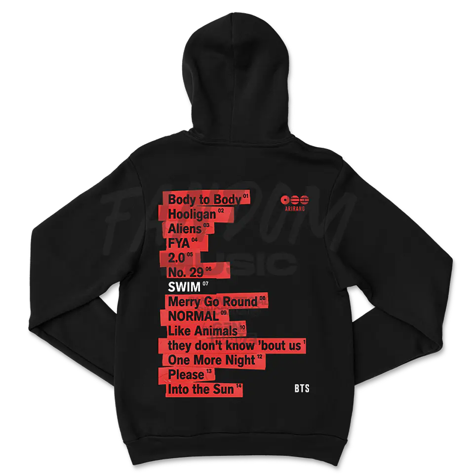BTS · Tracklist Hoodie 4