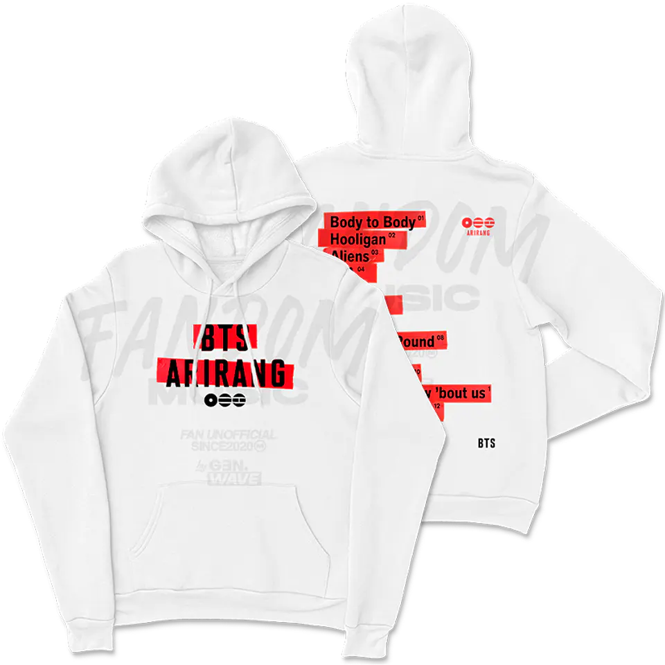 BTS · Tracklist Hoodie 1