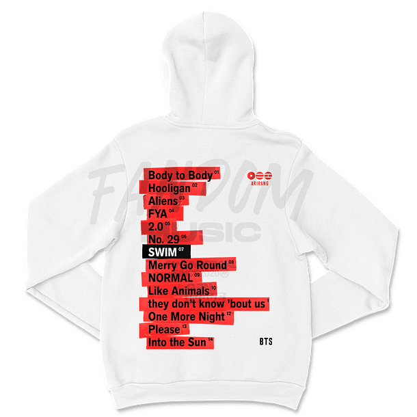 BTS · Tracklist Hoodie 5