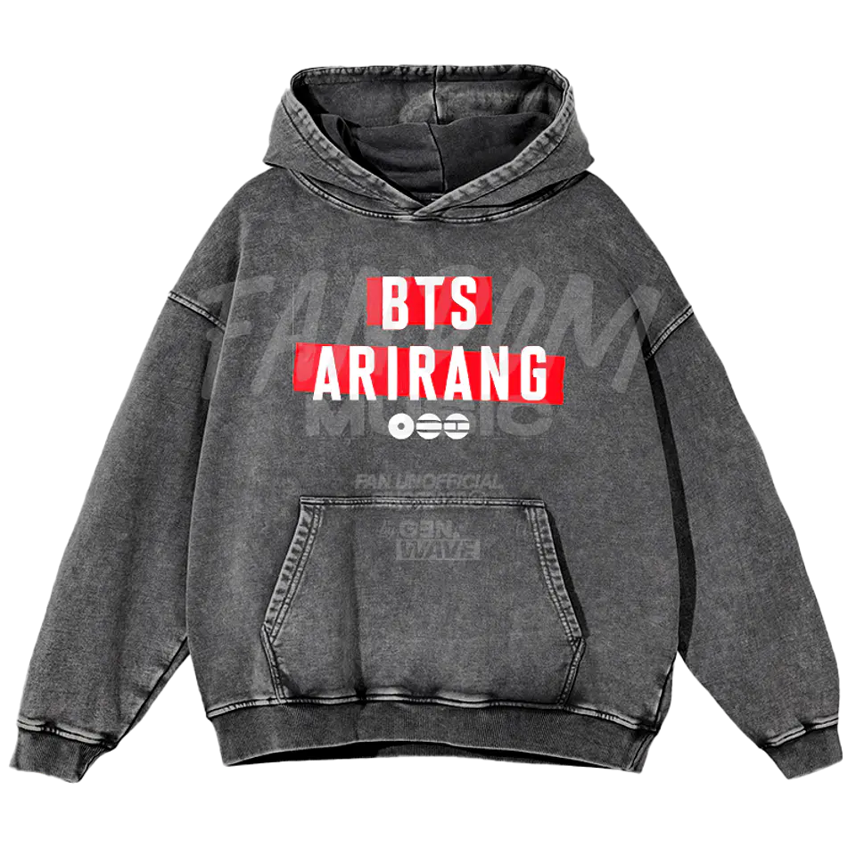 BTS · Tracklist Hoodie Acid Wash 3