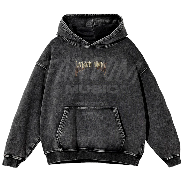 Jackson Wang · Gold Magic Man II Hoodie Acid Wash 3