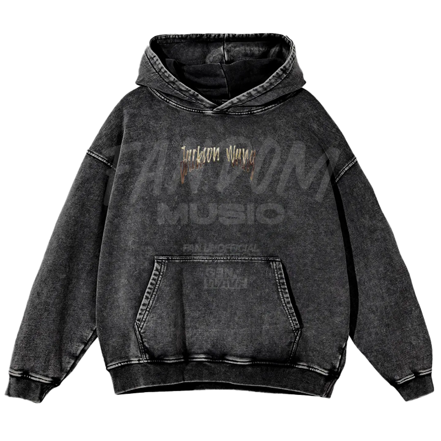 Jackson Wang · Gold Magic Man II Hoodie Acid Wash 3