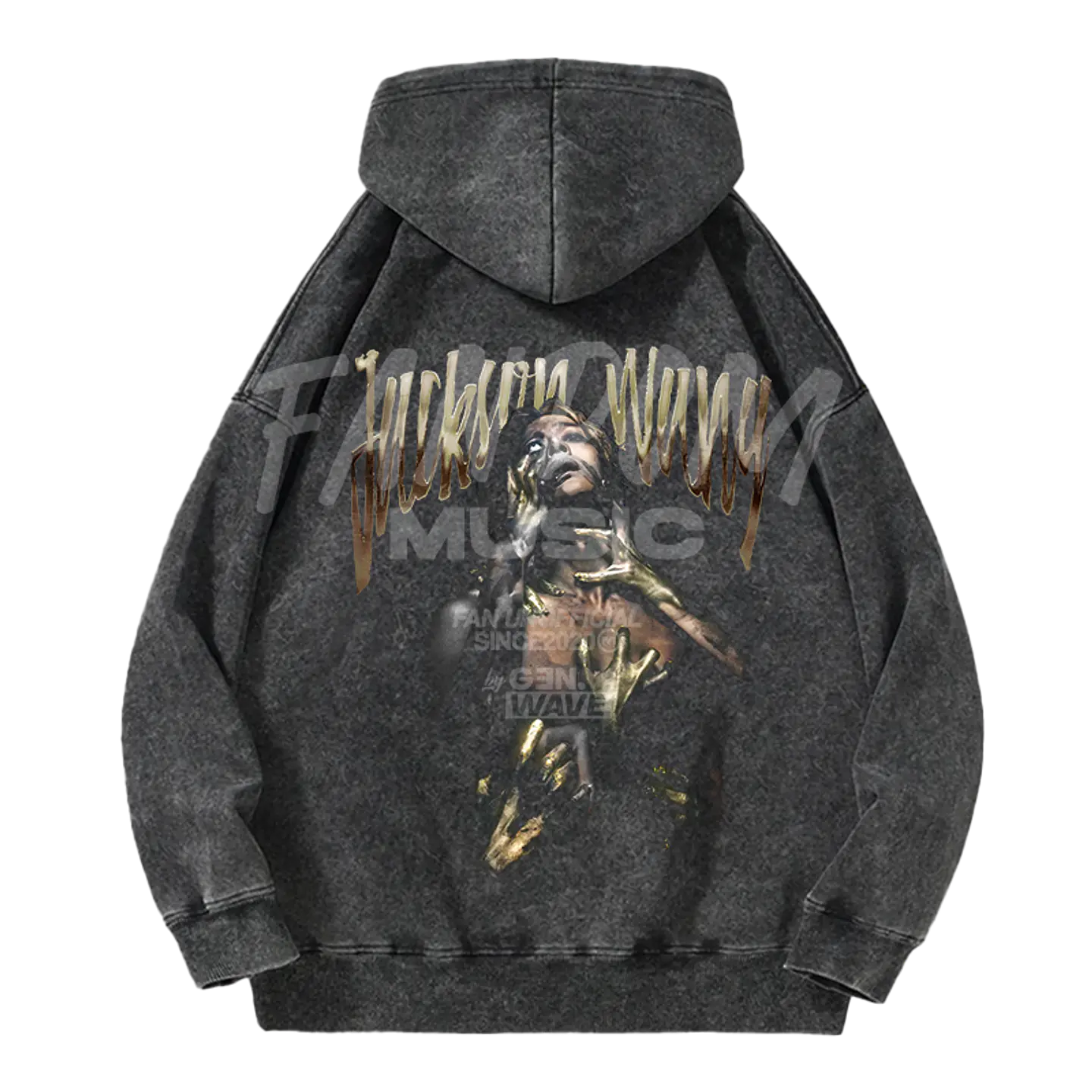 Jackson Wang · Gold Magic Man II Hoodie Acid Wash 2