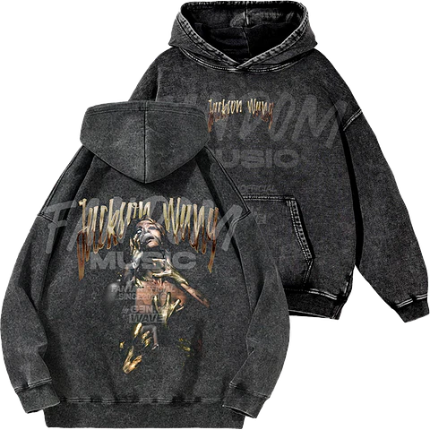 Jackson Wang · Gold Magic Man II Hoodie Acid Wash