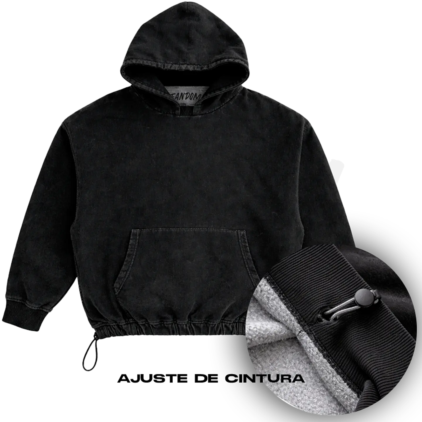Trueno · Turr4zo Tracklist Hoodie Acid Wash Ajustable 3