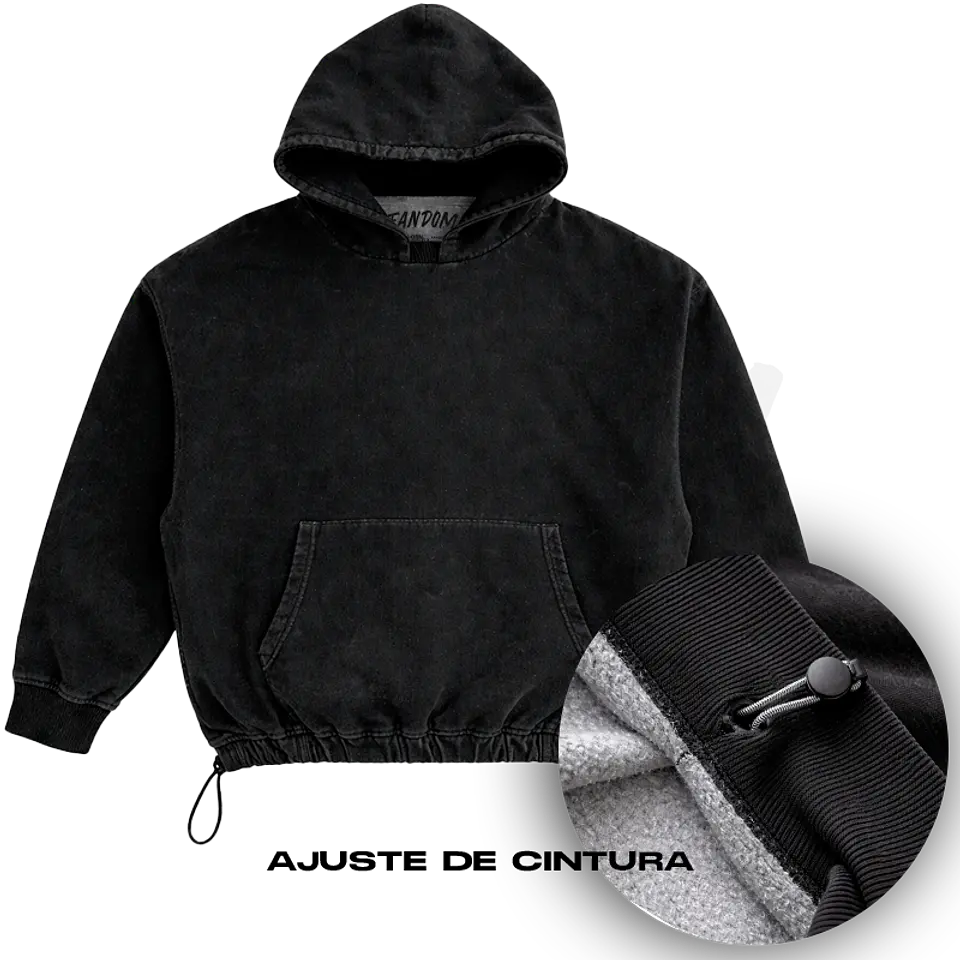 Trueno · Turr4zo Tracklist Hoodie Acid Wash Ajustable 3