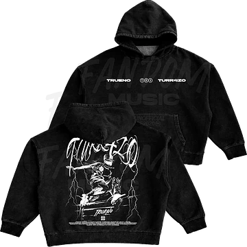 Trueno · Turr4zo Tracklist Hoodie Acid Wash Ajustable