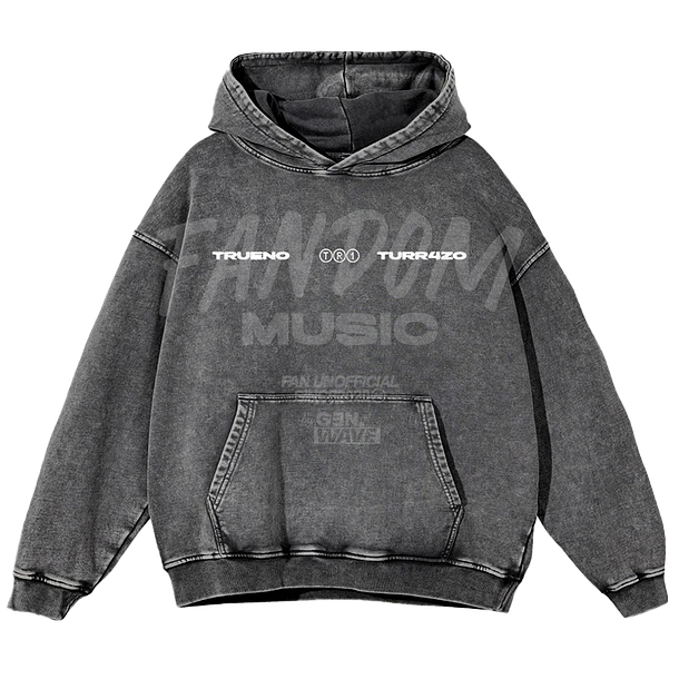 Trueno · Turr4zo Tracklist Hoodie Acid Wash 3