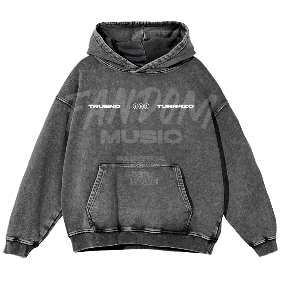Trueno · Turr4zo Tracklist Hoodie Acid Wash 3