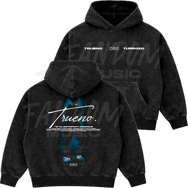 Trueno · Silueta Hoodie Semi Acid Wash Boxy Fit 1