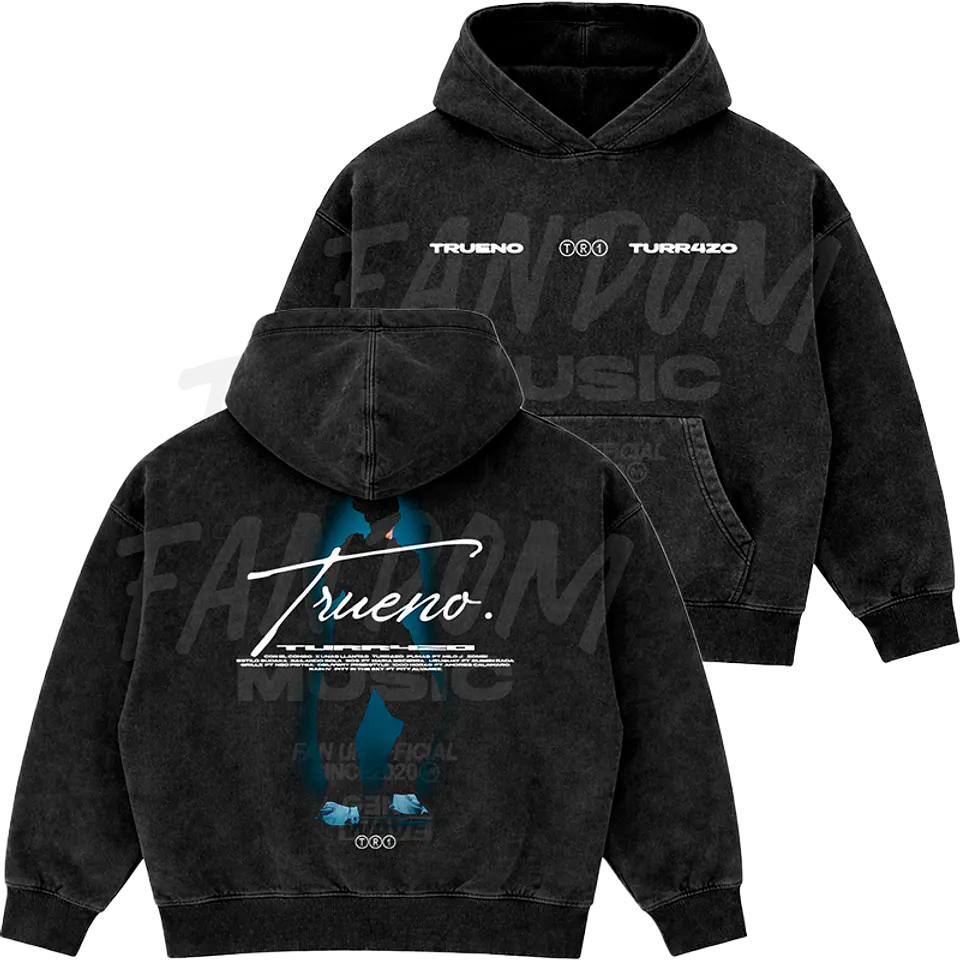 Trueno · Silueta Hoodie Semi Acid Wash Boxy Fit 1