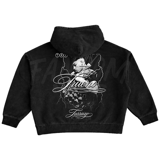 Trueno · Lettering Hoodie Acid Wash Ajustable 2