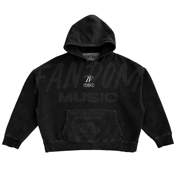 Trueno · Lettering Hoodie Acid Wash Ajustable 5