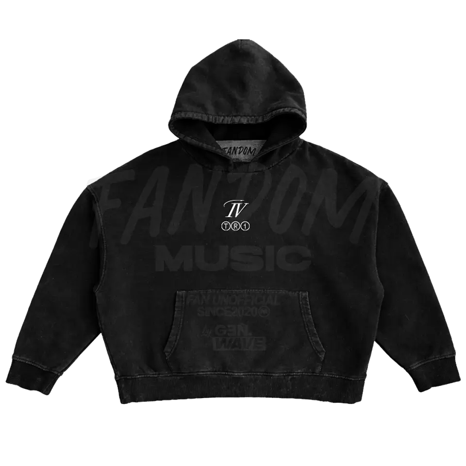 Trueno · Lettering Hoodie Acid Wash Ajustable 5