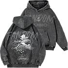 Trueno · Lettering Hoodie Acid Wash 1