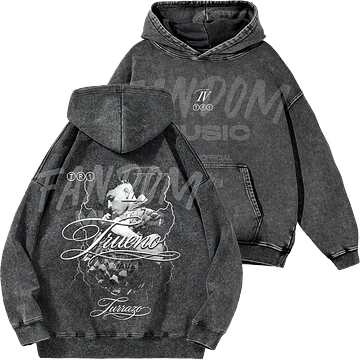 Trueno · Lettering Hoodie Acid Wash