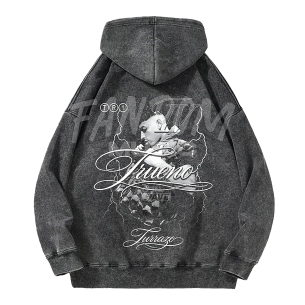 Trueno · Lettering Hoodie Acid Wash 2