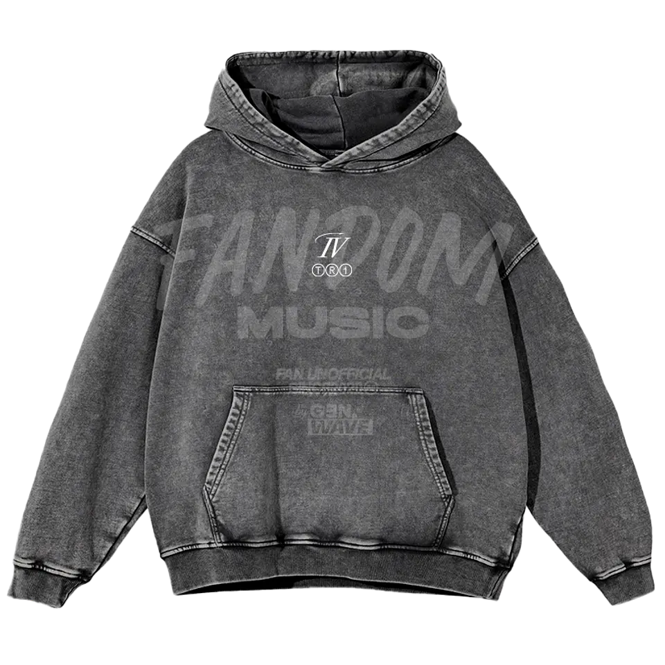Trueno · Lettering Hoodie Acid Wash 3