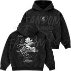 Trueno · Lettering Hoodie Semi Acid Wash Boxy Fit 1